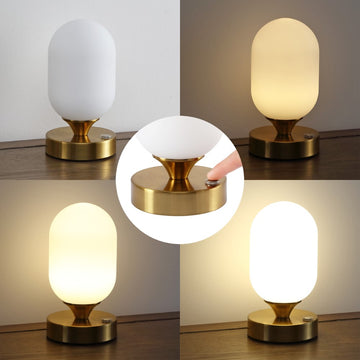 Eli 8" Bohemian Farmhouse Iron Rechargeable Integrated LED Table Lamp - JONATHAN Y